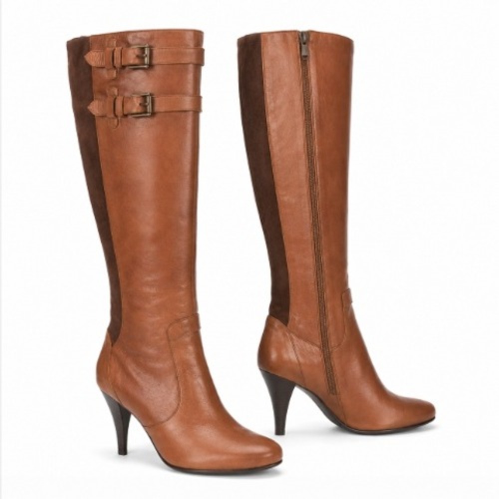 Cole Haan Air Jalista Chestnut Brown Nike Air Stretch 2 Buckle Knee Boots 8.5